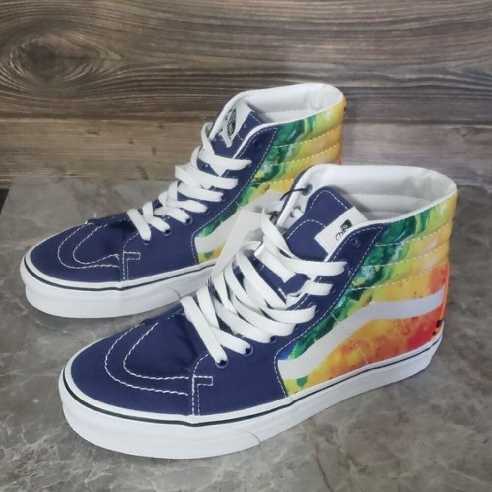 New Vans Womens Sk8 Hi Crayola High Top Shoes Size 6.5 Deadstock Art to Wear Gym - Picture 7 of 10